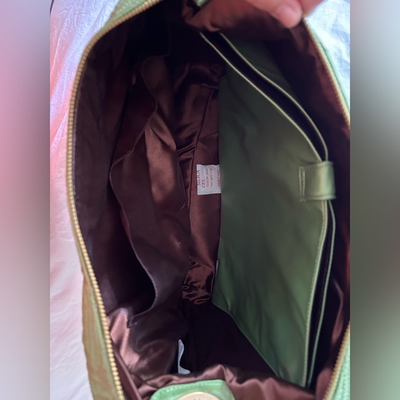 Liz Lange Convertible Diaper Bag / Handbag in green. NWT